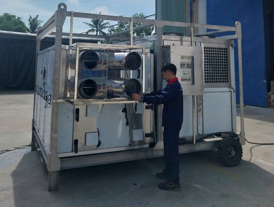 Hệ thống HVAC, điều ẩm cho buồng sơn, buồng phun bi; máy điều ẩm di động