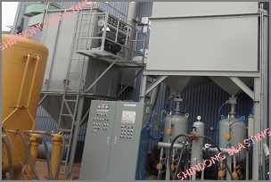 Dây chuyền máy phun bi tổng đoạn <br/> tại Công ty Sông Cấm