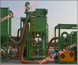 Dây chuyền máy phun bi chuyên <br/> dụng sửa chữa tàu biển