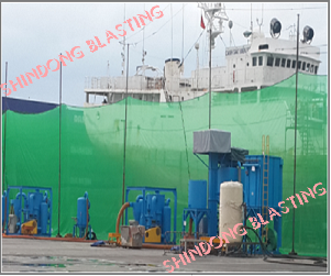 Dây chuyền phun bi di động <br/> sửa chữa tàu